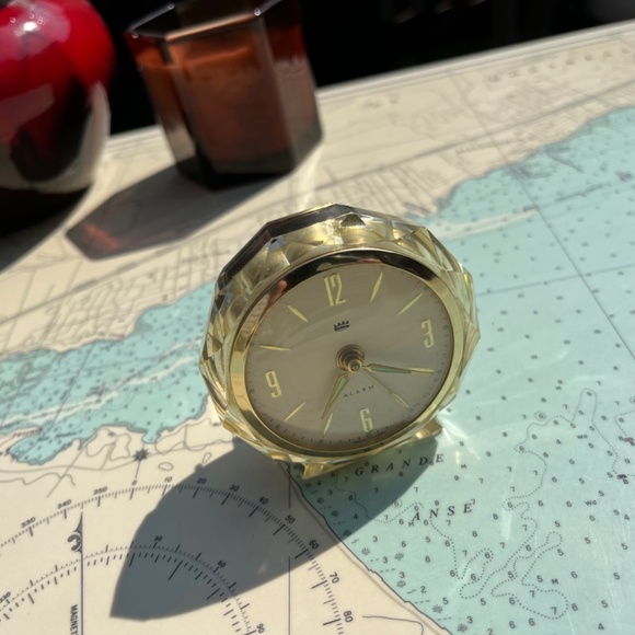 Vintage Semca Lucite Travel Alarm Clock - Picture 2 of 5